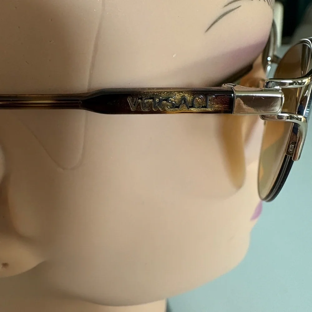 Vintage Versace Tortoise Shell Sunglasses with Brown Lenses
